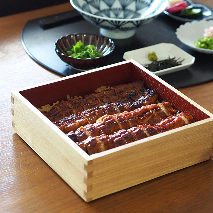 松屋漆器店 白木 6寸二段重 内朱【25WS】【ms】