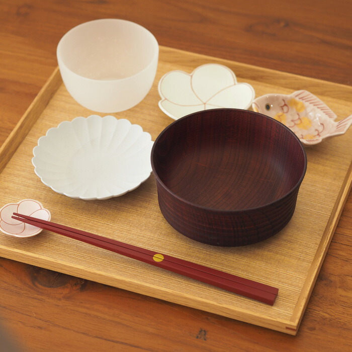 松屋漆器店 白木 尺正角盆