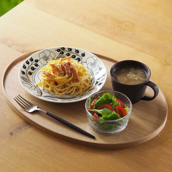 松屋漆器店 白木 14.0寸小判盆