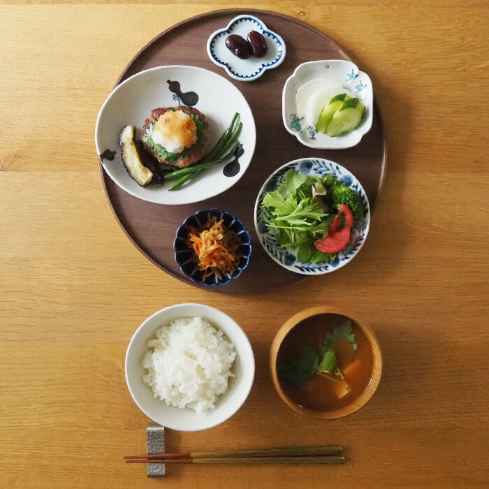 松屋漆器店　ウォールナット　丸盆30cm【25WS】【ms】