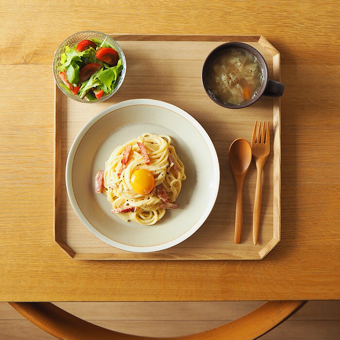 松屋漆器店　白木　面取り隅切盆　33.4×33.4【25WS】【ms】