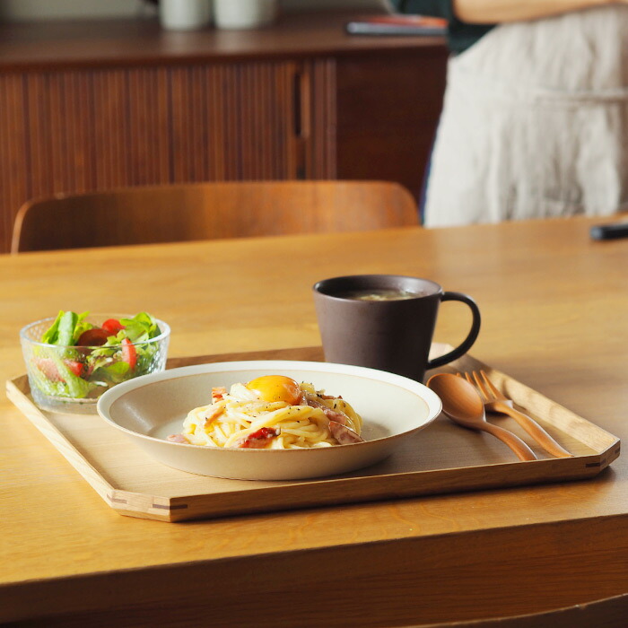 松屋漆器店　白木　面取り隅切盆　33.4×33.4【25WS】【ms】