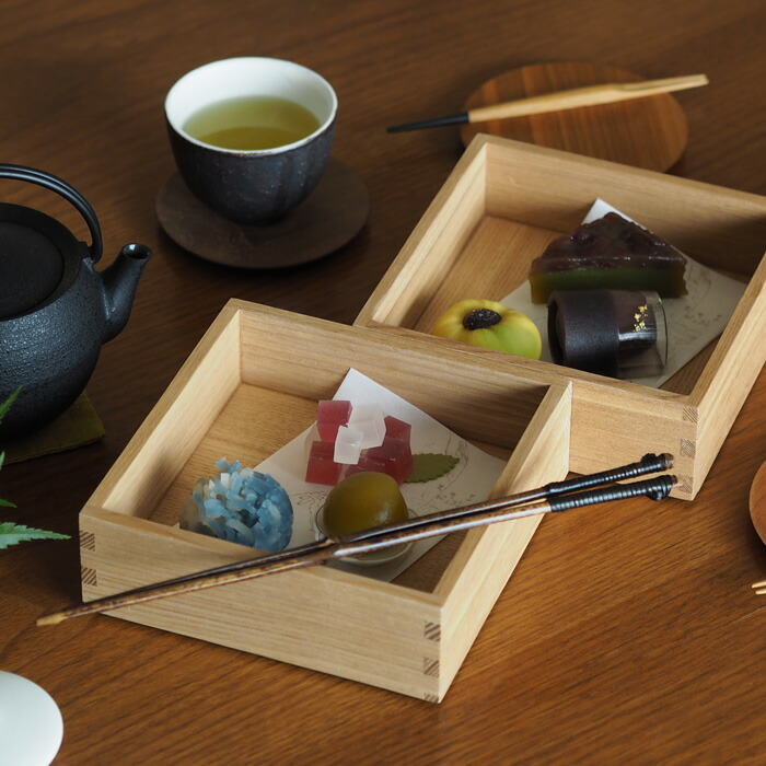 松屋漆器店 白木 5寸二段重 内白木【25WS】【ms】