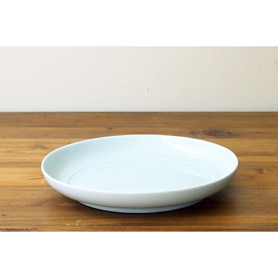 瑞々　まる皿7寸　青白