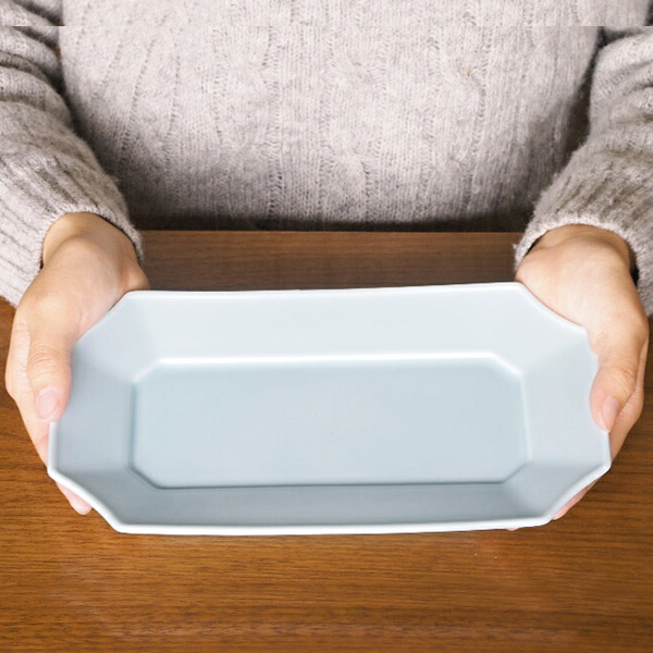 瑞々　すみきり長皿　青白