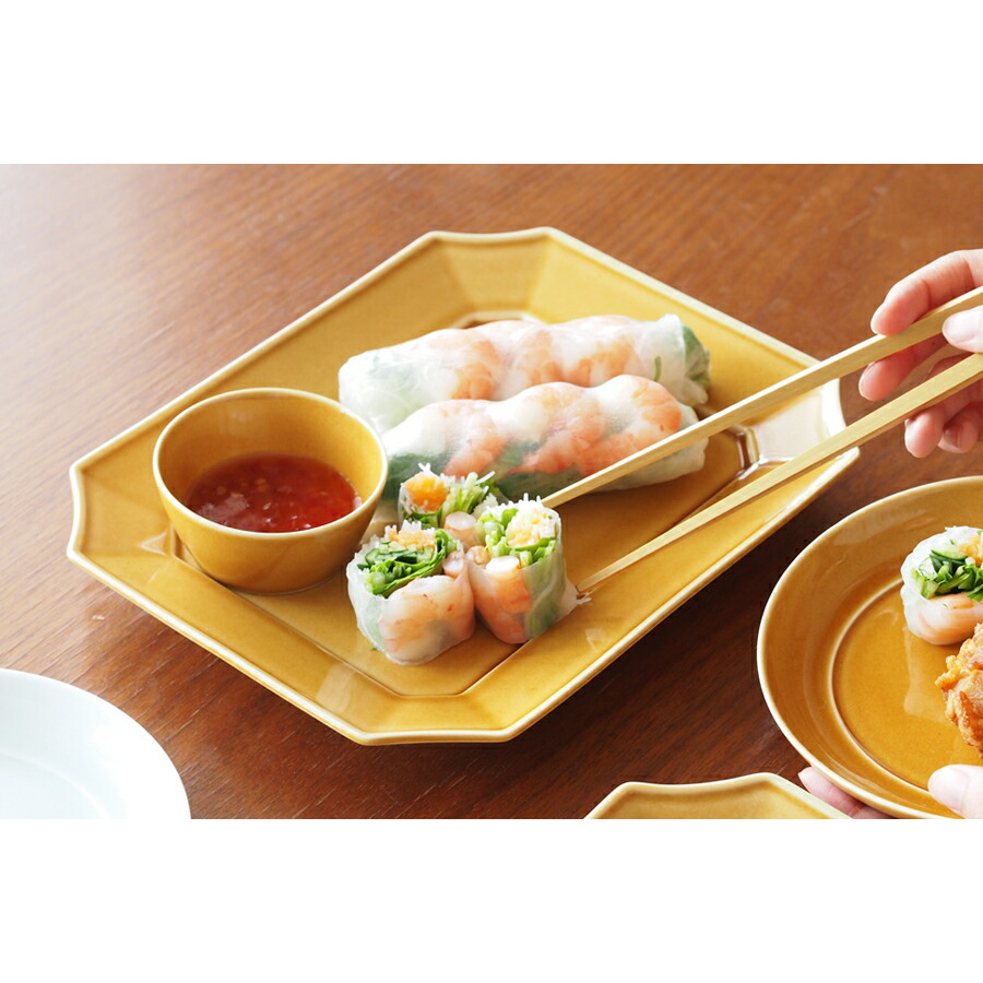 瑞々 すみきり角皿 うす飴