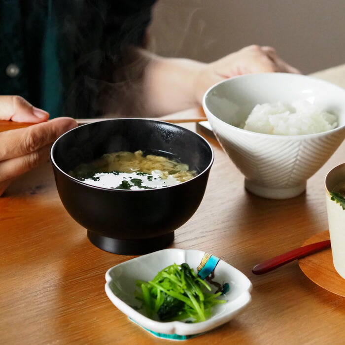 漆琳堂 越前硬漆 朝倉椀 4寸 黒