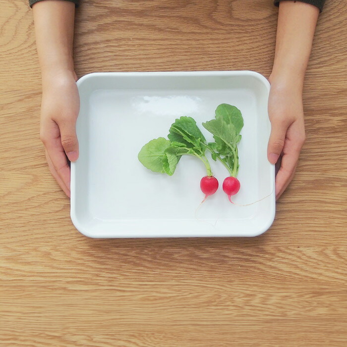 野田琺瑯　バット　全白　21取