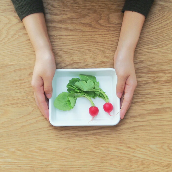 野田琺瑯　バット　全白　手札