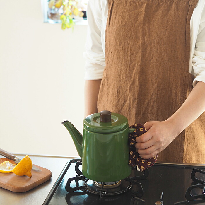 野田琺瑯　ポトル　グリーン
