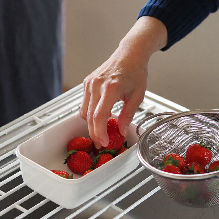 野田琺瑯　ホワイトシリーズ　レクタングル深型密閉蓋付　M