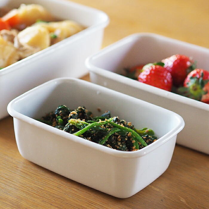 野田琺瑯　ホワイトシリーズ　レクタングル深型　S