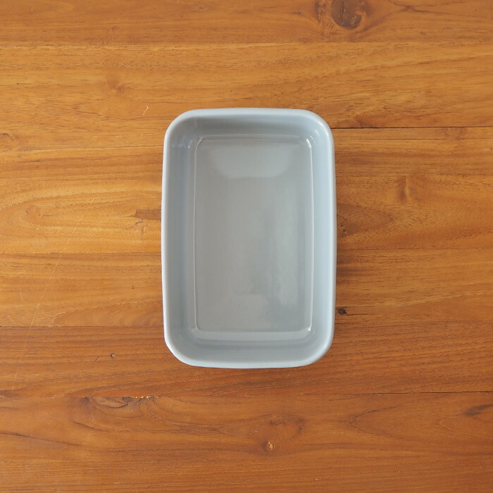 野田琺瑯　+Gray　レクタングル深型　L