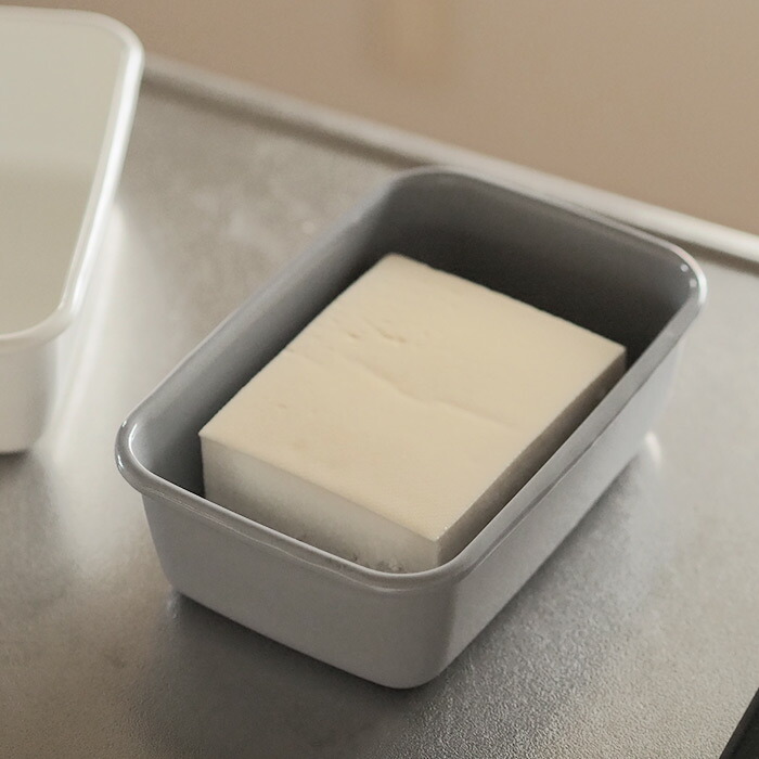 野田琺瑯　+Gray　レクタングル深型　M