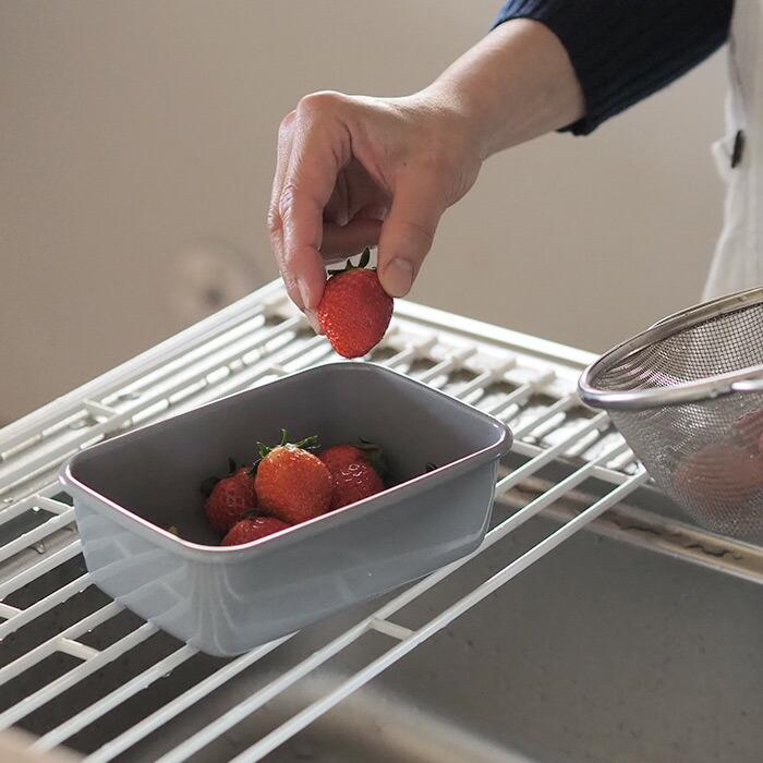 野田琺瑯　+Gray　レクタングル深型　M