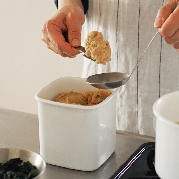 野田琺瑯　ホワイトシリーズ　スクウェア　L