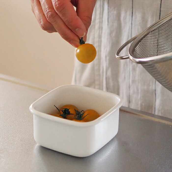 野田琺瑯　ホワイトシリーズ　スクウェア　S