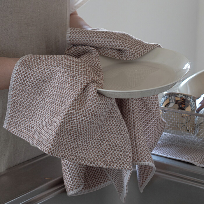 【プロキッチン別注】フコカ　キッチンクロス　モカムース　大判サイズ　46×70cm　/　Fucoca.