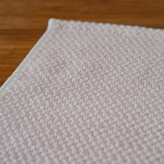 【プロキッチン別注】フコカ　キッチンクロス　ピンク　ハーフサイズ　34×46cm　/　Fucoca.