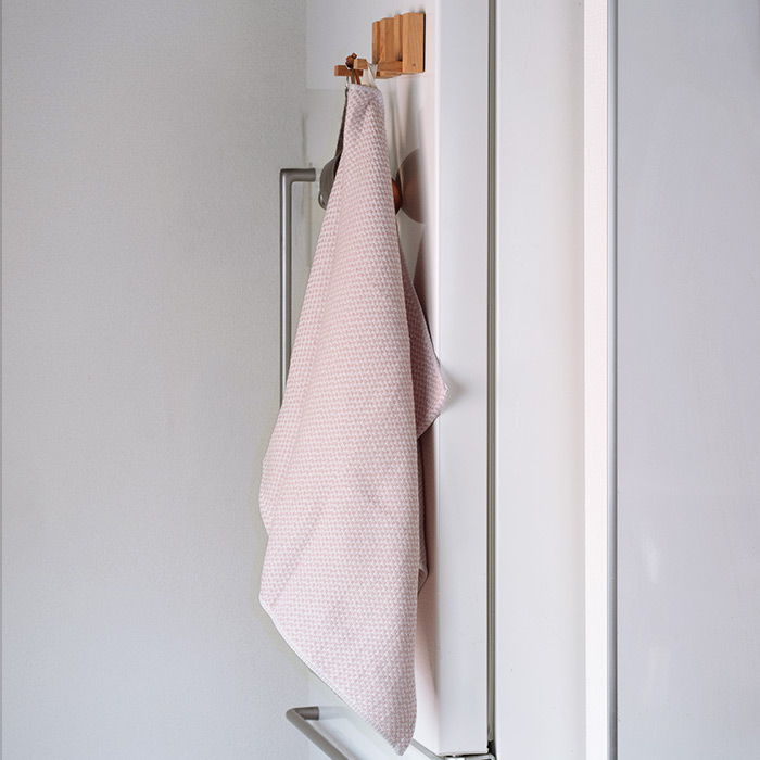 【プロキッチン別注】フコカ　キッチンクロス　ピンク　大判サイズ　46×70cm　/　Fucoca.