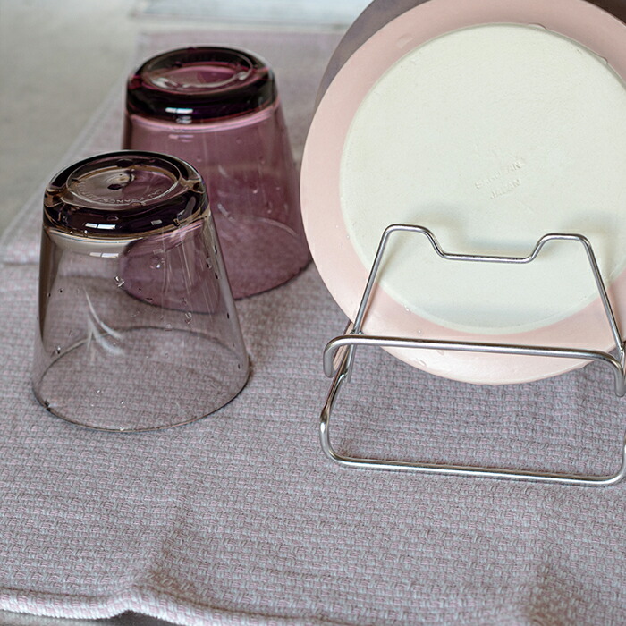 【プロキッチン別注】フコカ　キッチンクロス　ピンク　ハーフサイズ　34×46cm　/　Fucoca.