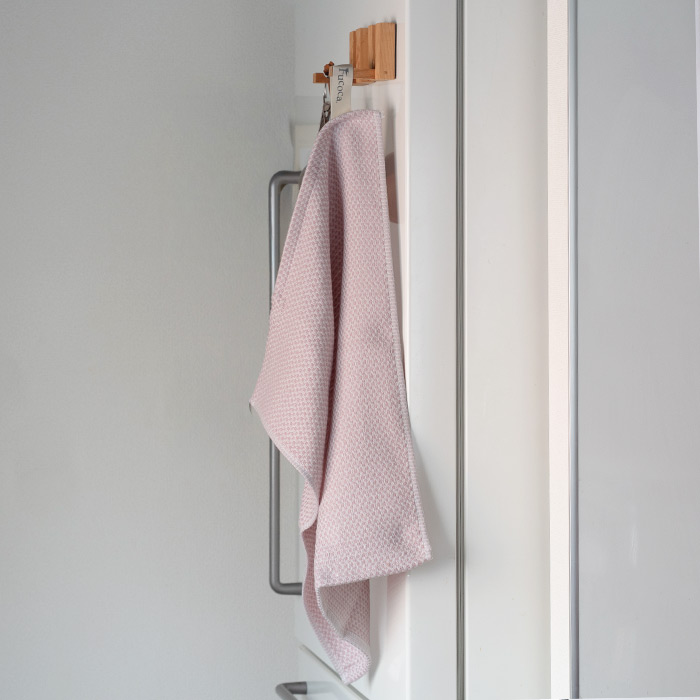 【プロキッチン別注】フコカ　キッチンクロス　ピンク　ハーフサイズ　34×46cm　/　Fucoca.