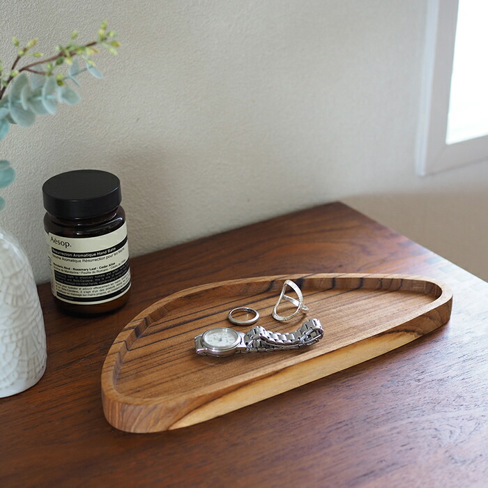 日曜雑貨　トライアングルトレー　Ｓ　チーク　/　SUNDAY SUPPLIES