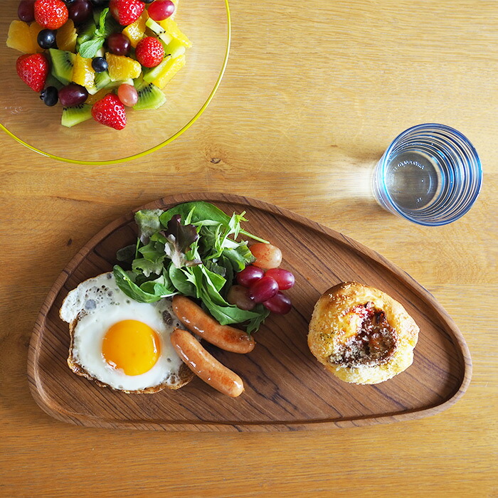 日曜雑貨　トライアングルトレー　Ｌ　チーク　/　SUNDAY SUPPLIES