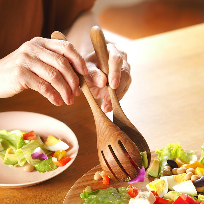 日曜雑貨　サービングフォーク　チーク　/　SUNDAY SUPPLIES