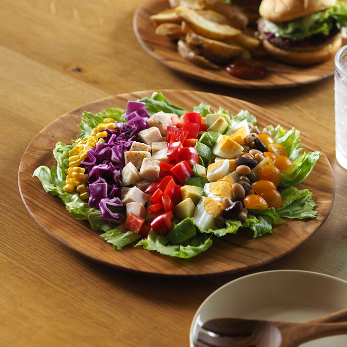 日曜雑貨　プレート ラウンドLL　チーク　/　SUNDAY SUPPLIES