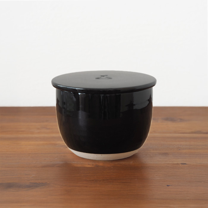 かもしか道具店　陶の飯びつ　ふつう　黒