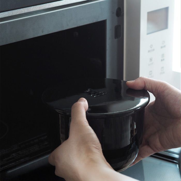 かもしか道具店　陶の飯びつ　ふつう　黒