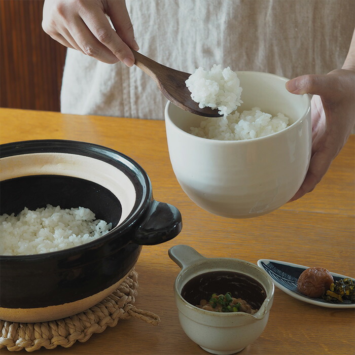 かもしか道具店　陶の飯びつ　ふつう　白