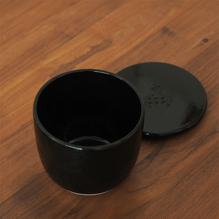 かもしか道具店　陶の飯びつ　こぶり　黒
