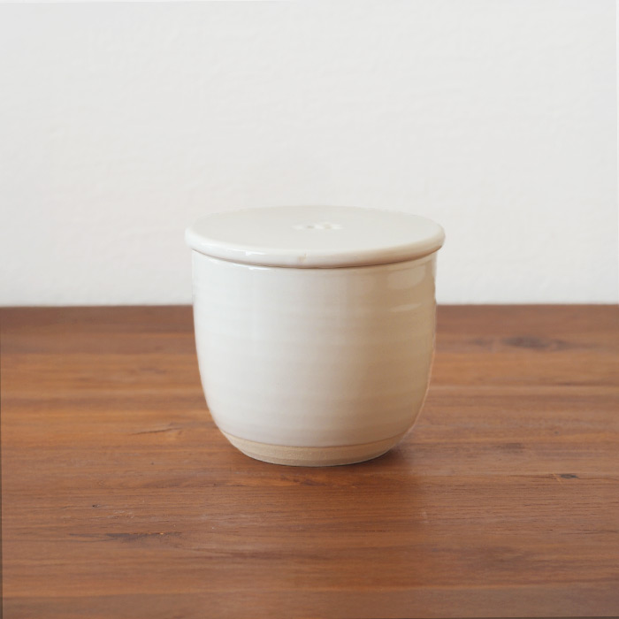 かもしか道具店　陶の飯びつ　こぶり　白