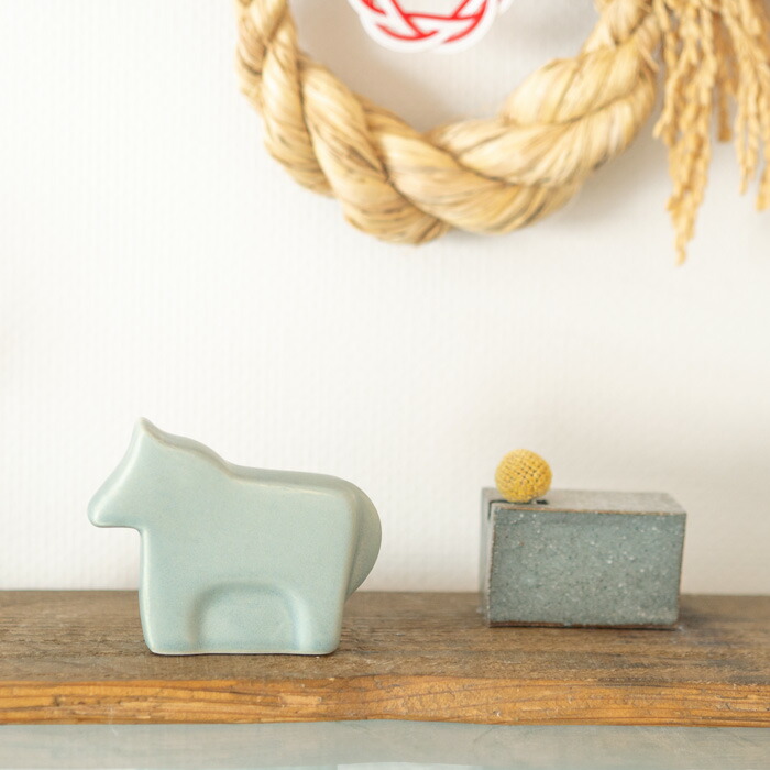 かもしか道具店　馬　ブルーグレー