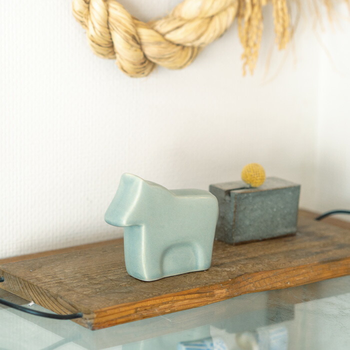 かもしか道具店　馬　ブルーグレー