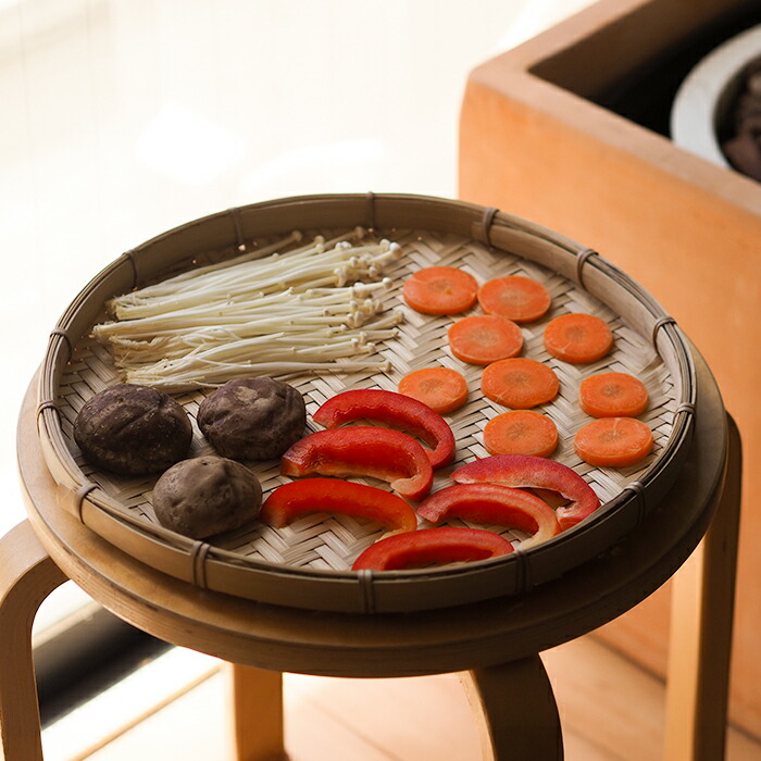 ピープルツリー　フラット形・竹ザル 2個セット　/　People Tree