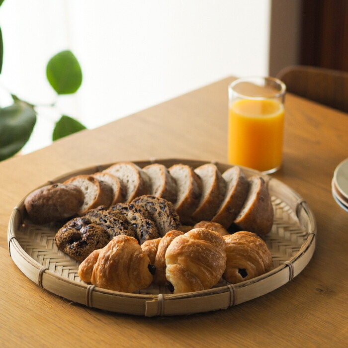 ピープルツリー　フラット形・竹ザル 2個セット　/　People Tree