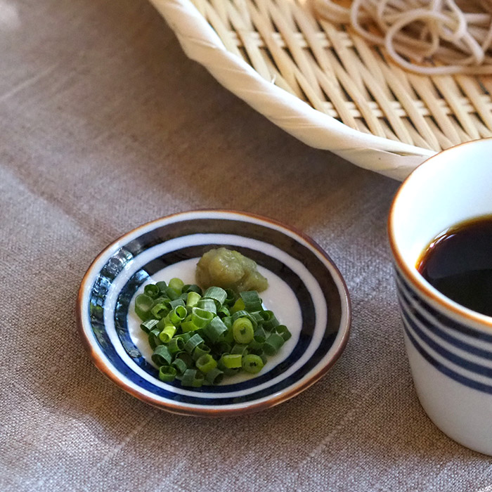 副千製陶所 濃線紋 丸豆皿