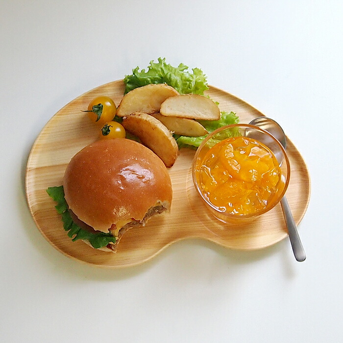 【プロキッチンオリジナル】木のビーンズプレート　四万十ひのき　25×17cm　/　PROKITCHEN