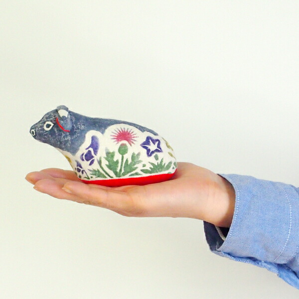 【1月より値上げ】真工藝　木版手染めぬいぐるみ　干支シリーズ・親　丑　うし