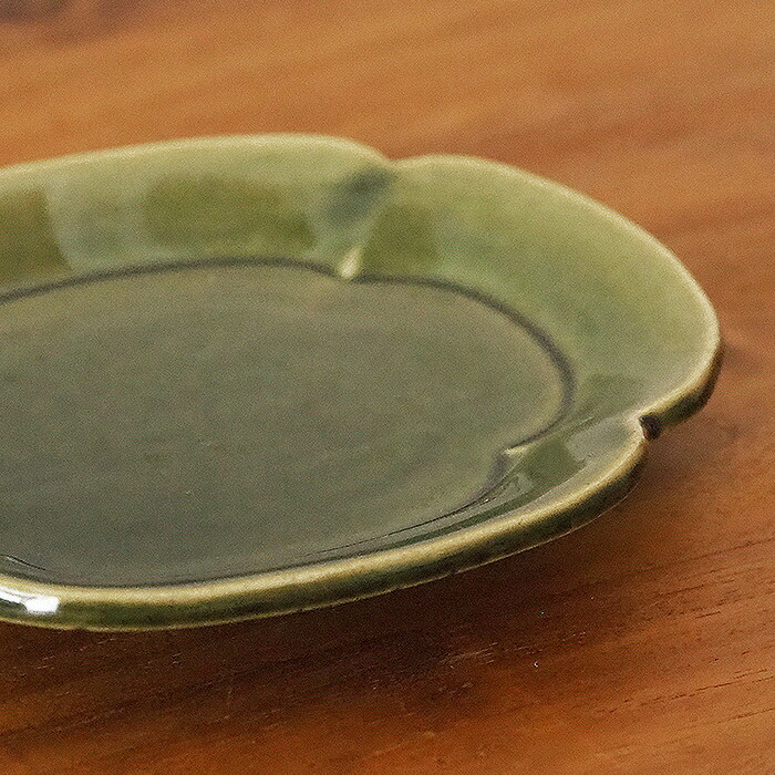 スタジオエム　リアン　焼物皿　織部　/　STUDIO　M'　lien