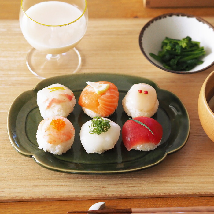 スタジオエム　リアン　焼物皿　織部　/　STUDIO　M'　lien