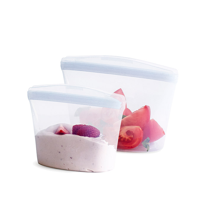 スタッシャー　シリコーンバッグ　ボウル2点セット（SS、S）クリア　/　stasher