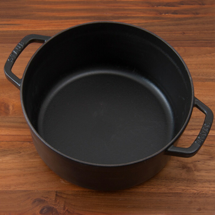 ストウブ　ピコココット　ラウンド　24cm　ブラック　/　staub