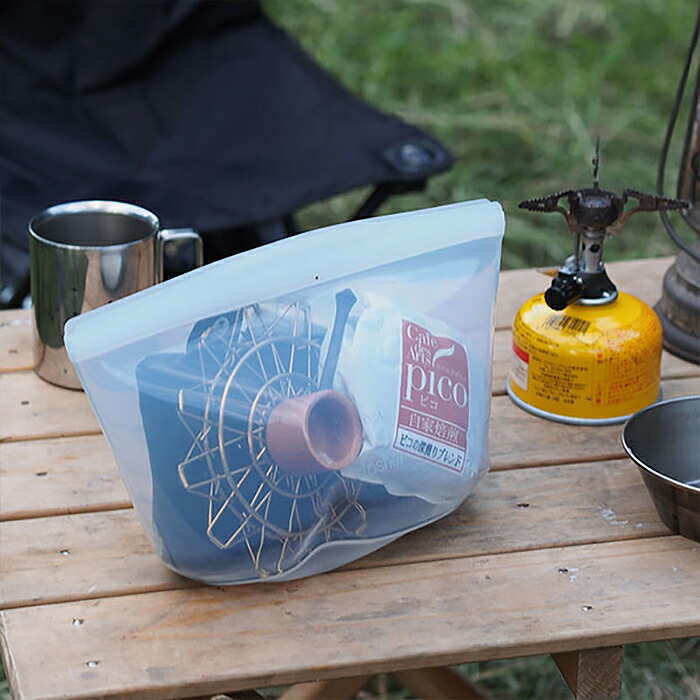 スタッシャー　シリコーンバッグ　ボウル　M　クリア　/　stasher