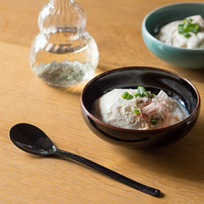 高桑金属　豆腐スプーン　TofuSpoon　maru　kuro　