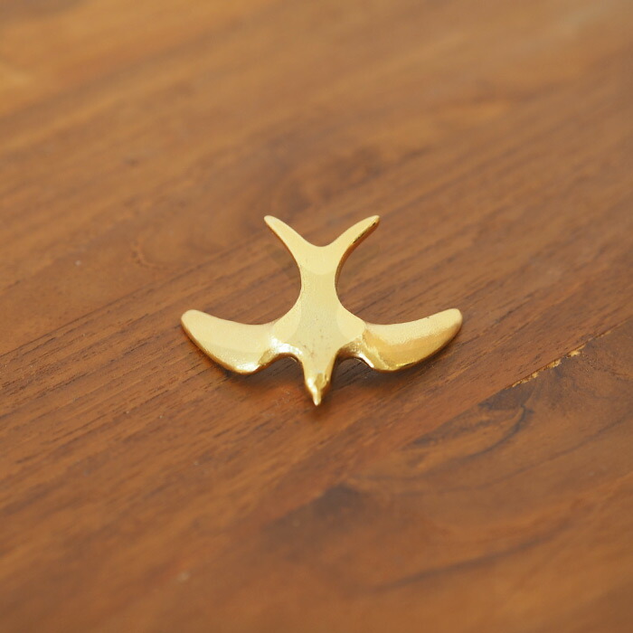 高桑金属　シンギングバード　スワロー　箸置き　ゴールド