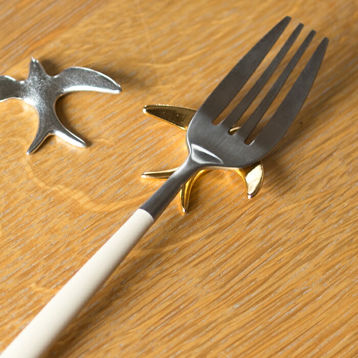 高桑金属　シンギングバード　スワロー　箸置き　ゴールド